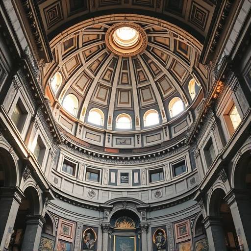 Interno del Duomo di Firenze con la cupola del Brunelleschi